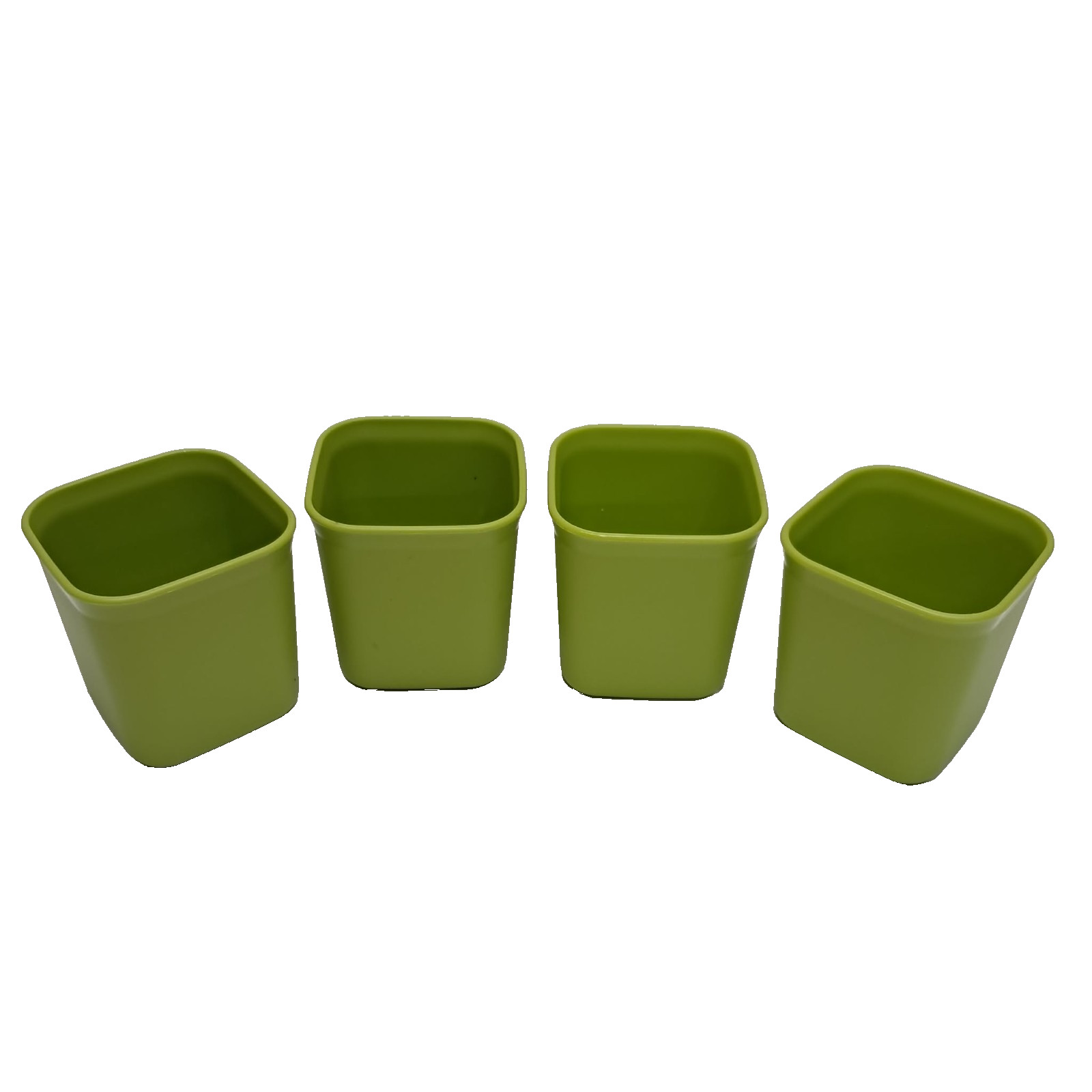 Tupperware Mini Stackable Containers Set of 4 Green 2oz 80mL No Lids gallery