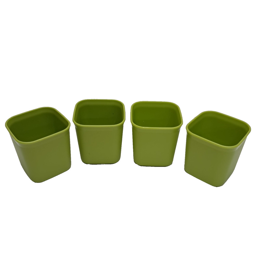 Tupperware Mini Stackable Containers Set of 4 Green 2oz 80mL No Lids