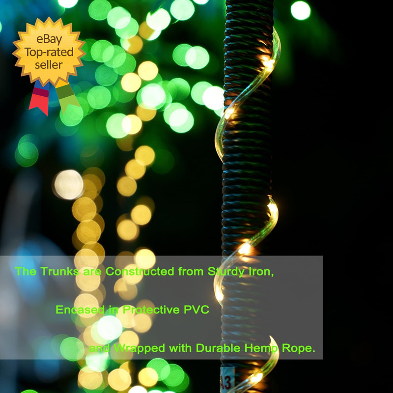 7FT Lighted Artificial Palm Tree with Three Trunks and 260 LED Lights Ideal gallery