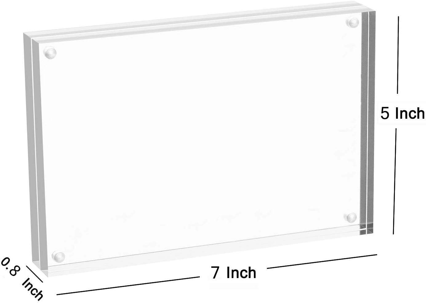 7"X5" Acrylic Picture Frame-Display 7"X5" Picture 2cm Thick Unframed Photo Frame gallery
