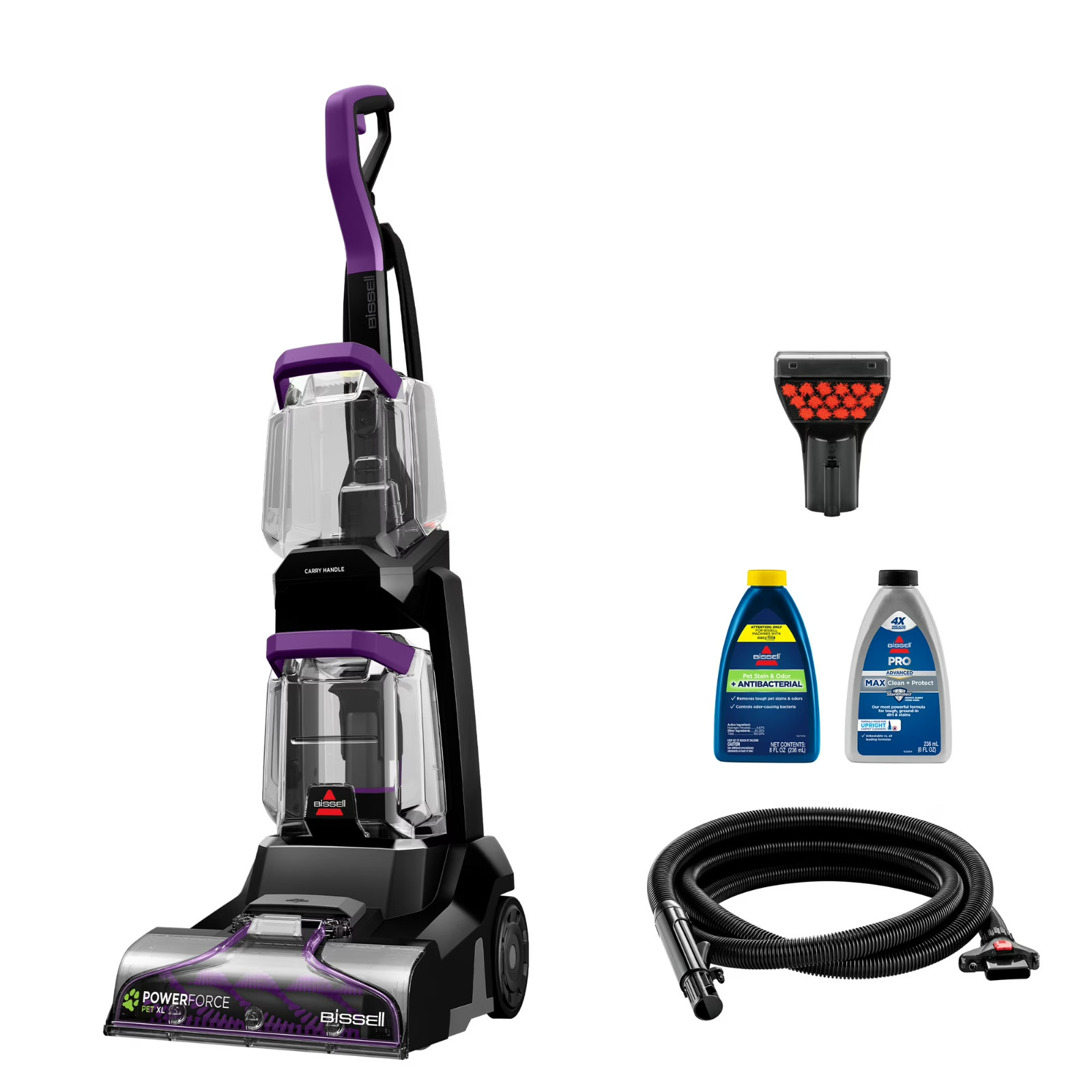 BISSELL PowerForce Pet XL Upright Deep Cleaner, for Carpet and Upholstery, 10" C gallery