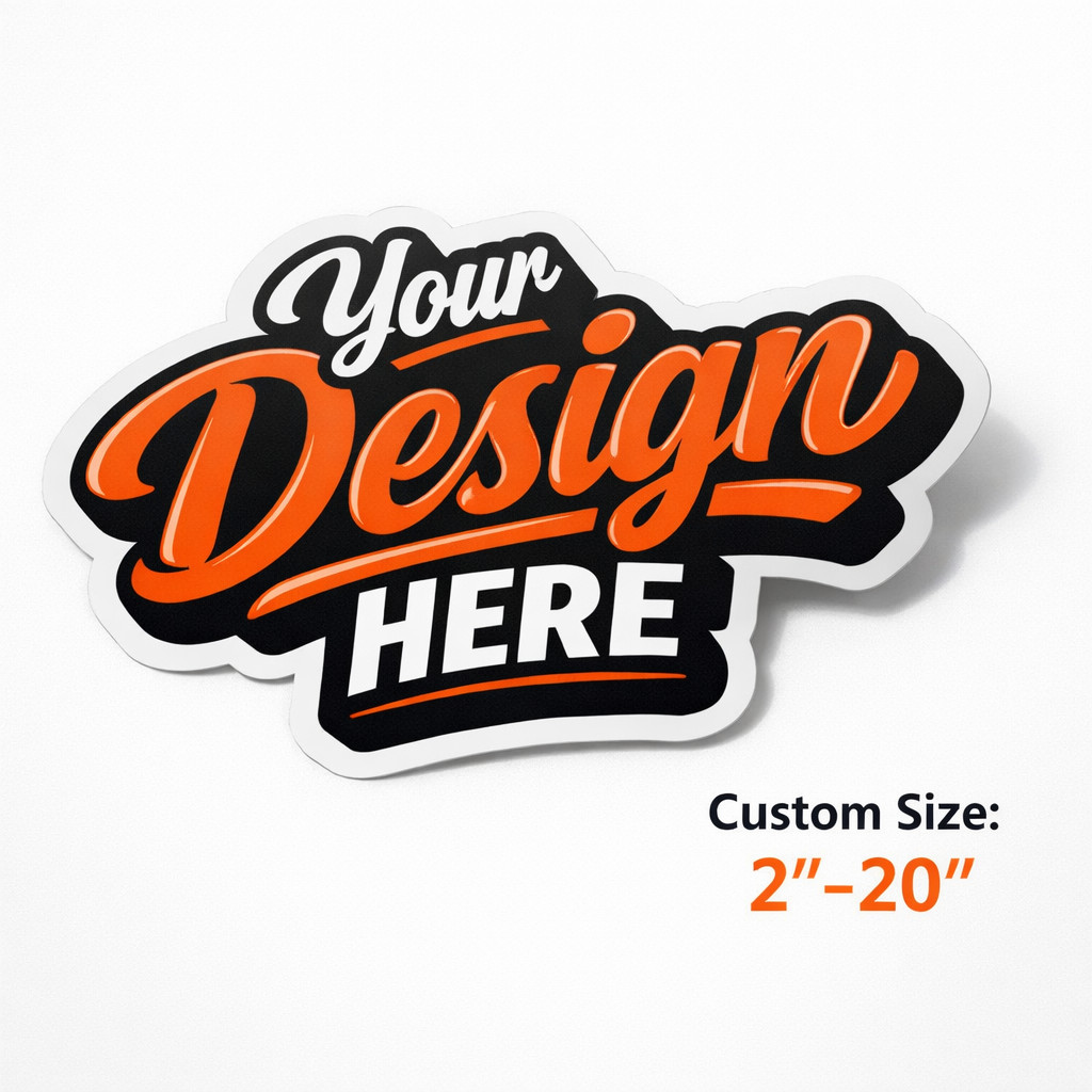 Custom Logo Stickers Vinyl Die Cut Decals Waterproof UV Resistant 2"-20" gallery