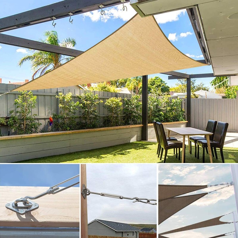 Sun Shade Hardware Kit for Rectangle and Square 12ft x 12ft, Silver gallery