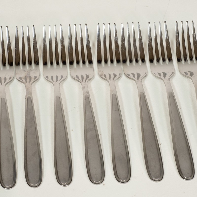 21 PC Oneida Mooncrest Silverware Flatware Stainless Set Spoon Fork gallery