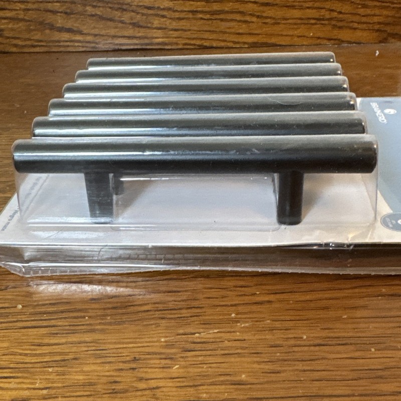 Flat Black 3" Bar Cabinet & Drawer Pull Handle New In Box 6 Pack gallery