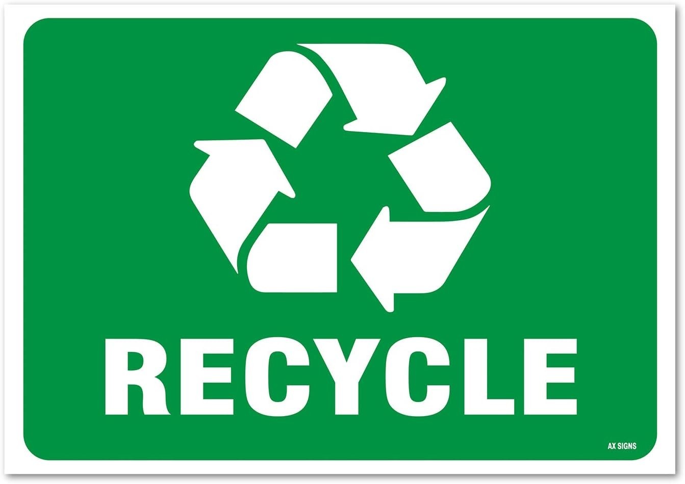 (2 Pack) Recycle Trash Sticker 7 x 10 Inches gallery