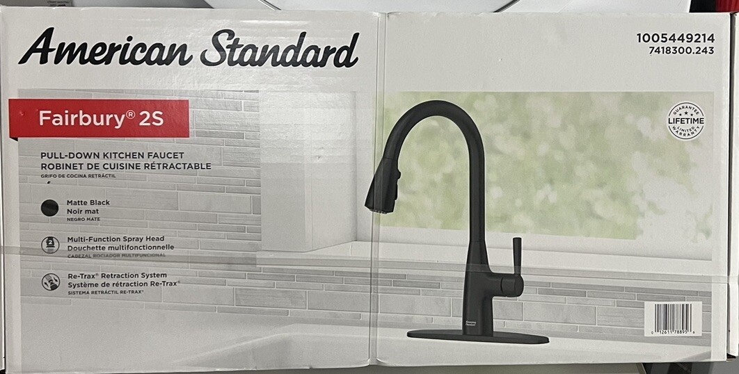 American Standard Fairbury 1-Handle Pull-Down Sprayer Kitchen Faucet Matte Black gallery