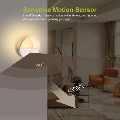 Rechargeable Battery Night Light, Motion Sensor Night Light, 3 Pack warm light gallery