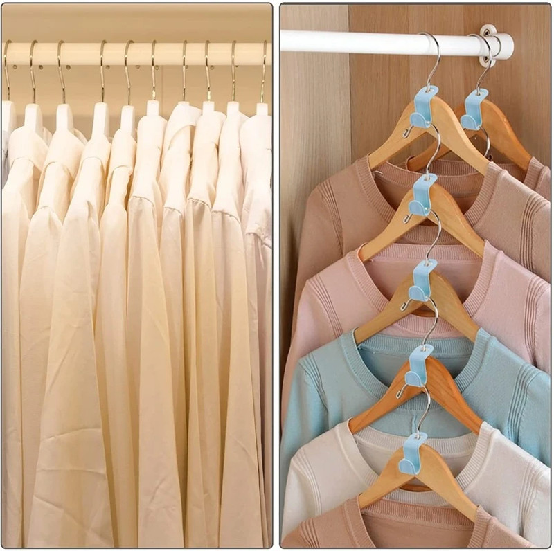 40 PCS Clothes Hanger Connector Hooks Closet Hangers Organizer Space Saving Clip gallery