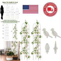 Rustproof Garden Trellis 6ft Adjustable Support for Roses and Climbing Vines