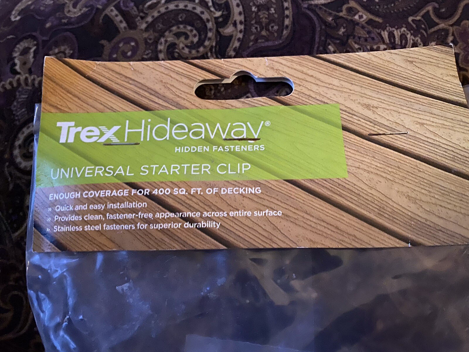 (NEW) TREX Hideaway Start Clips 36 pc for 400 sq. ft. of decking Black gallery