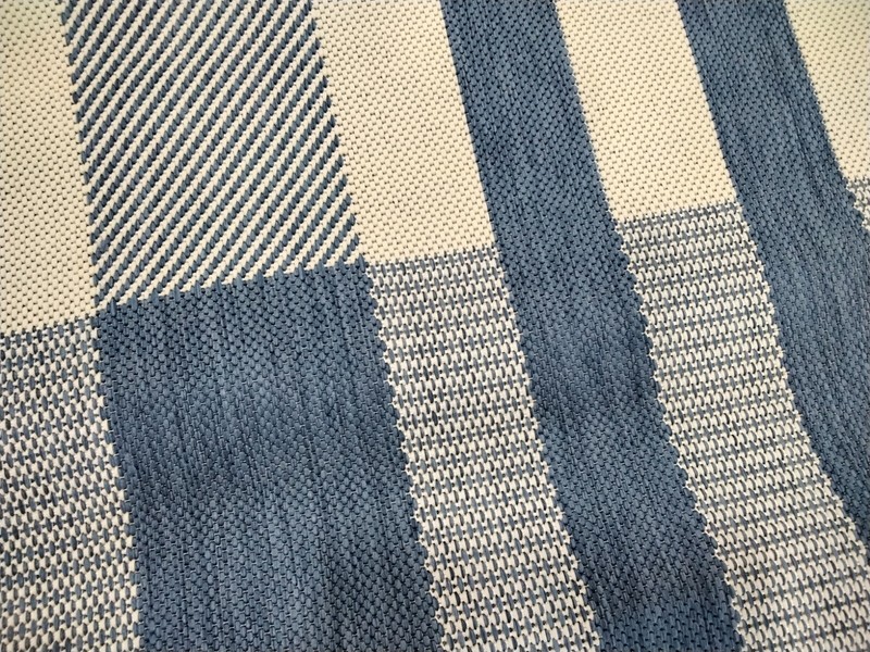BEIGE / BLUE 9' X 12' Missing Thread Rug, Reduced Price 1172728687 CY6201-233-9 gallery