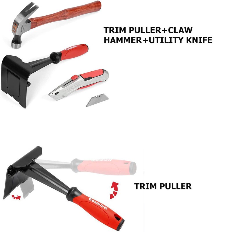 GOLDBLATT Molding Remover Tools Set Multi-tool Retractable Utility Knife Hammers gallery
