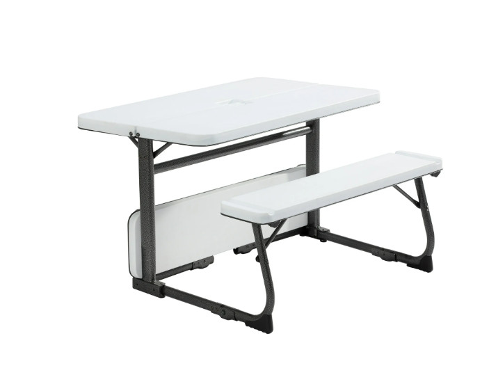 Folding Kid's Picnic Activity Table for Four children, Ages 3-8, White gallery