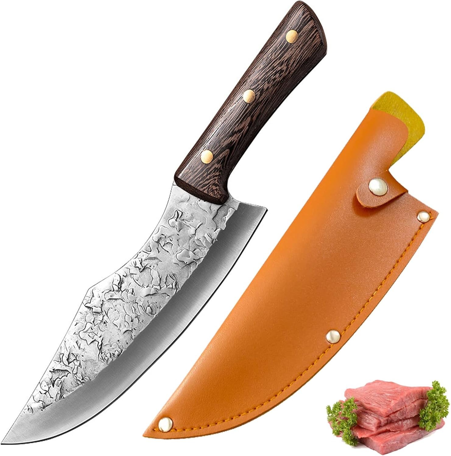 Handmade Forged Chef Knife – High Carbon Stainless Steel Kitchen Knife gallery