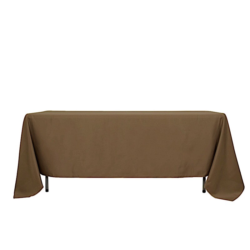 TAUPE 72x120 RECTANGLE POLYESTER TABLECLOTH Wedding Catering Dinner Supplies gallery