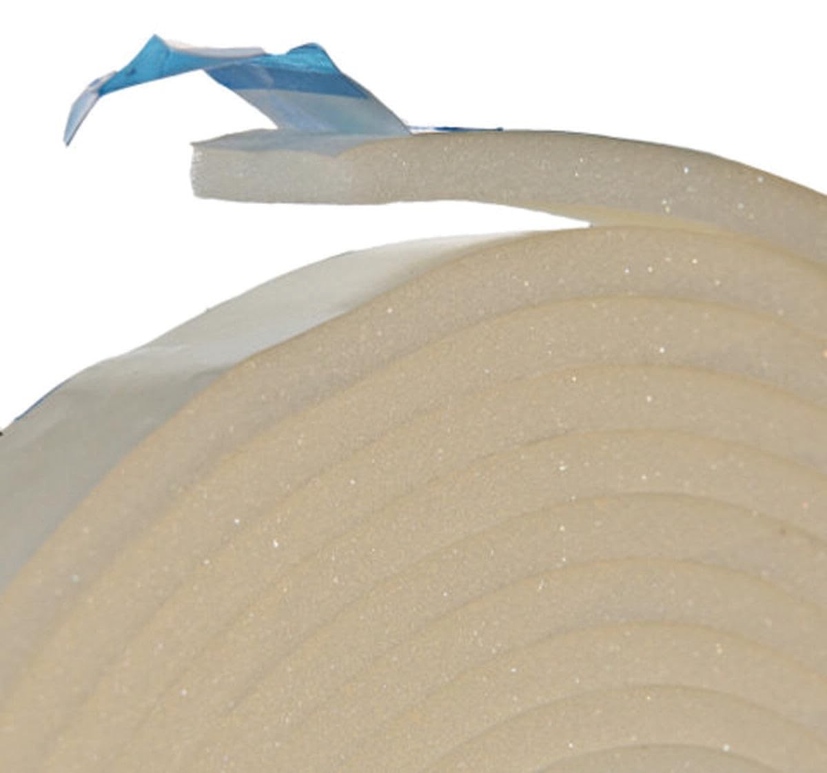17ft White Poly Foam Weatherseal Tape, L344H, 1-1/2in W x 1/4in T, Open Cell gallery