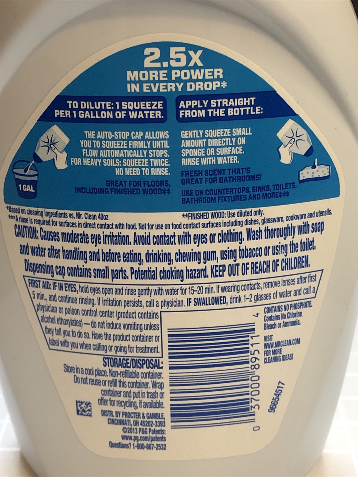 Mr Clean Liquid Muscle Concentrate Multi Purpose Cleaner Gel 16 oz gallery