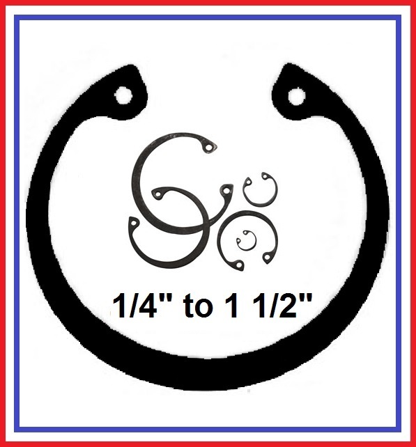INTERNAL RETAINER, HOOK & SNAP RINGS (QTY. 4) 1/4" to 1 1/2" SHIPPED VIA USPS gallery