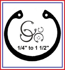 INTERNAL RETAINER, HOOK & SNAP RINGS (QTY. 4) 1/4″ to 1 1/2″ SHIPPED VIA USPS