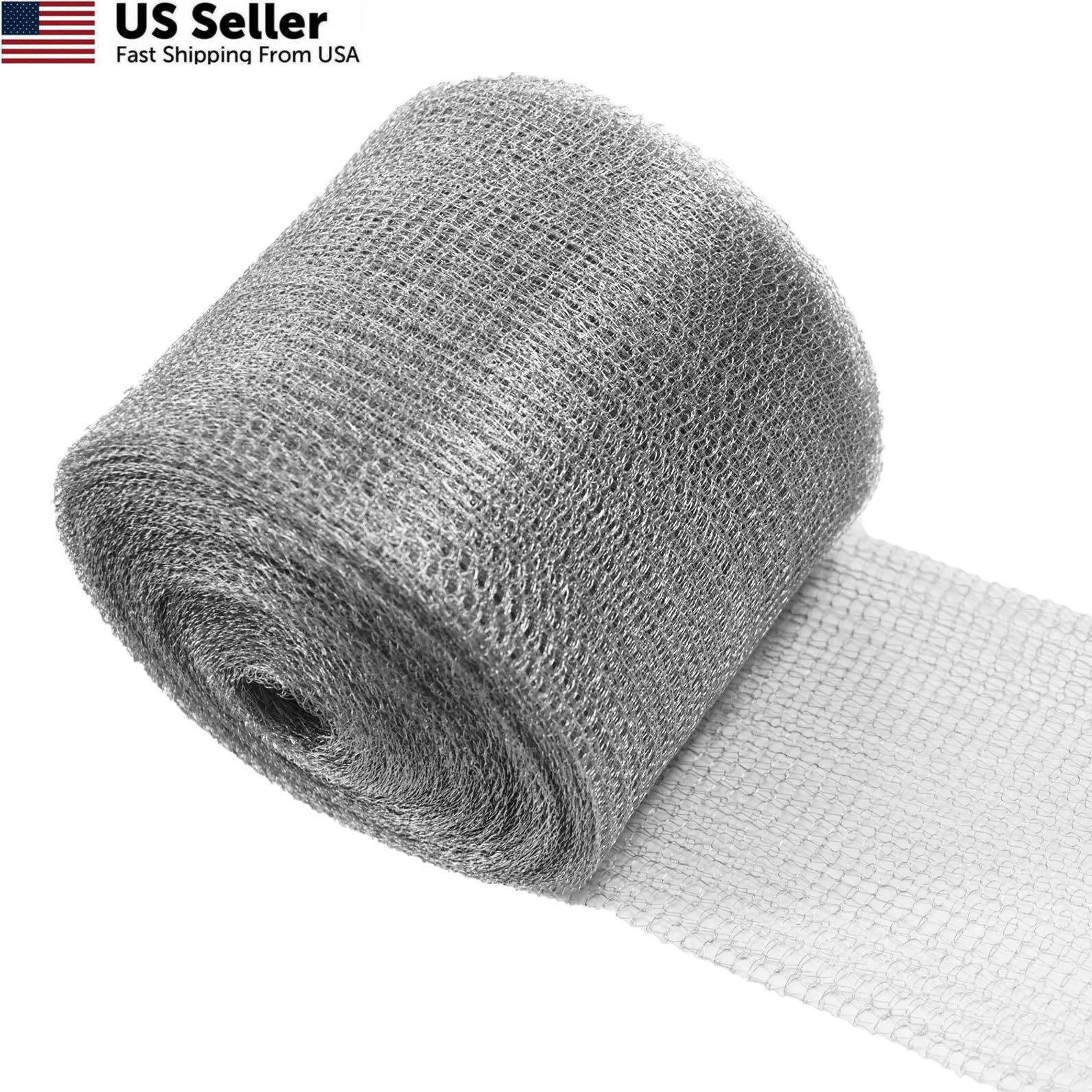Wire Mesh for Mice Control 5 in X 30Ft,Hole Fill Fabric, Weep 30FT×5IN, Metal gallery