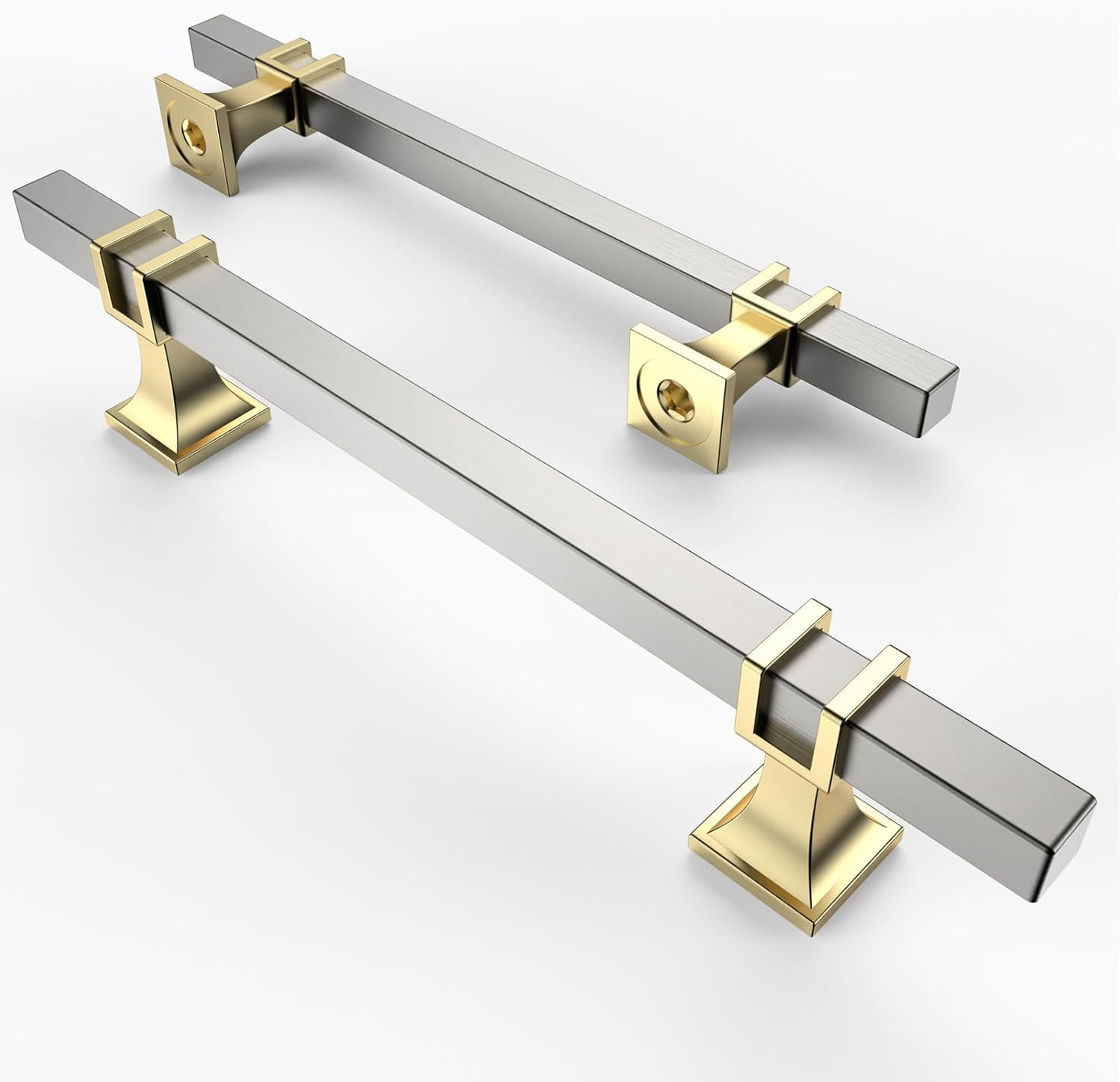 10 Pack 5 Inch(128mm) Brushed Satin Nickel and Gold Kitchen Cabinet Ha gallery