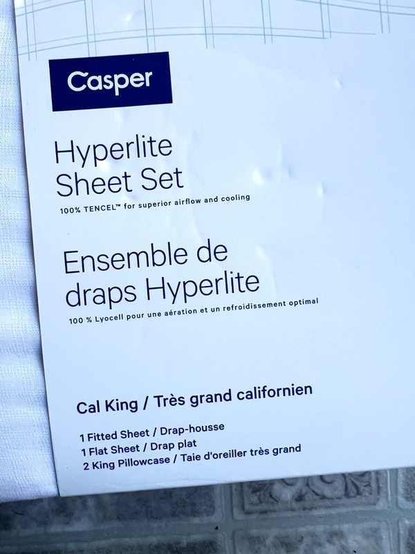 Casper Hyperlite Sheet Set (White 100% Lyocell) - Cal King gallery