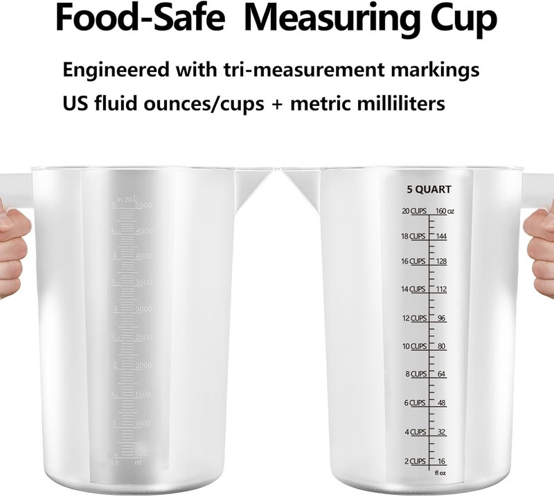 Plastic Measuring Cup Liquid Spill-Proof Handle 32oz Kitchen Lawn Pool gallery