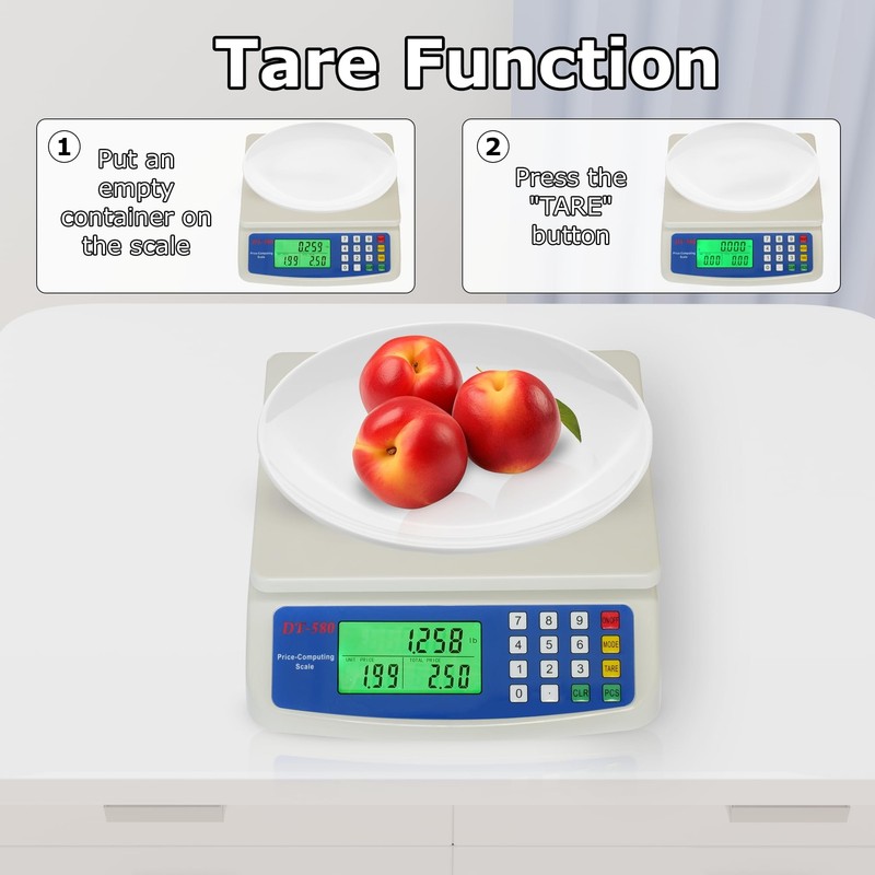 Electronic Computing Scale LCD Digital Commercial Food Produce Scales 30kg x... gallery