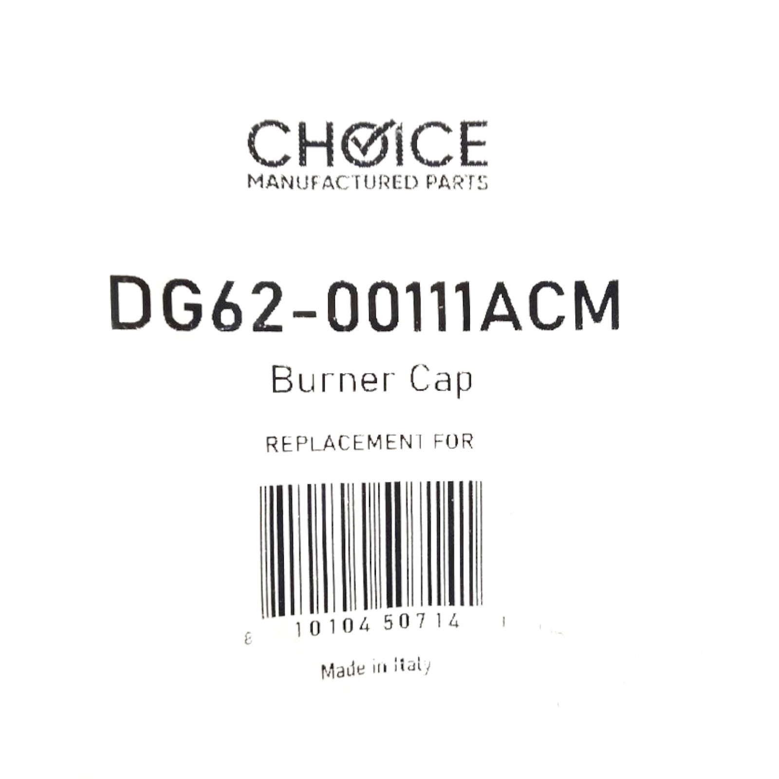 Choice Part DG62-00111A Gas Range Stove Small Burner Cap for Samsung gallery