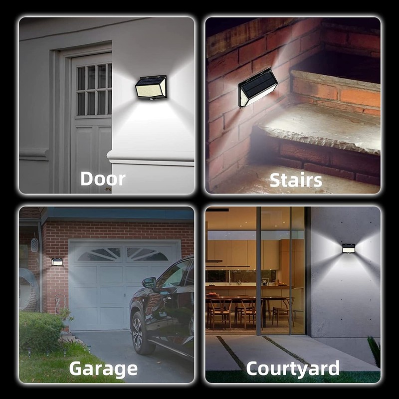 468 LED Solar Powered PIR Motion Sensor Lights Outdoor Garden Security Wall Lamp gallery