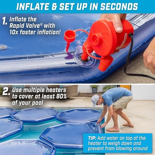 V2 Inflatable Solar Pool Heaters for Affordable Pool Heating and Insulation - gallery