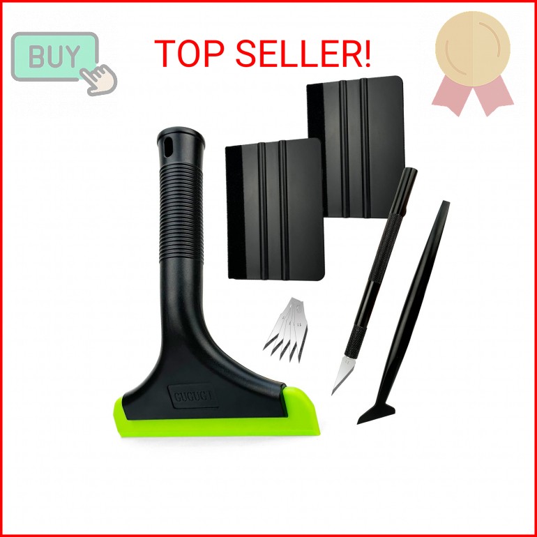 CARTINTS Install Window Film Tint Squeegee Kit, with 7.5in Long Glass Wiper, 4IN gallery