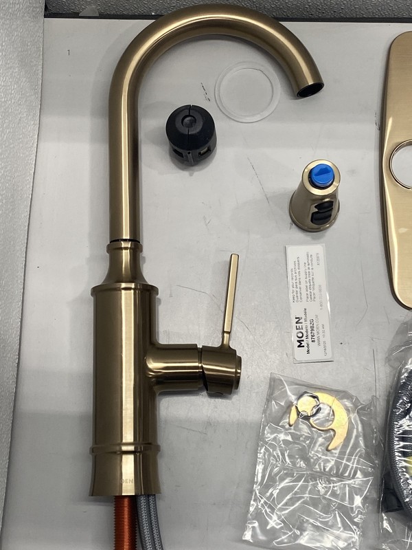 Moen Gilden High Arc Pulldown Kitchen Faucet Bronzed Gold BZG - 87679BZG gallery
