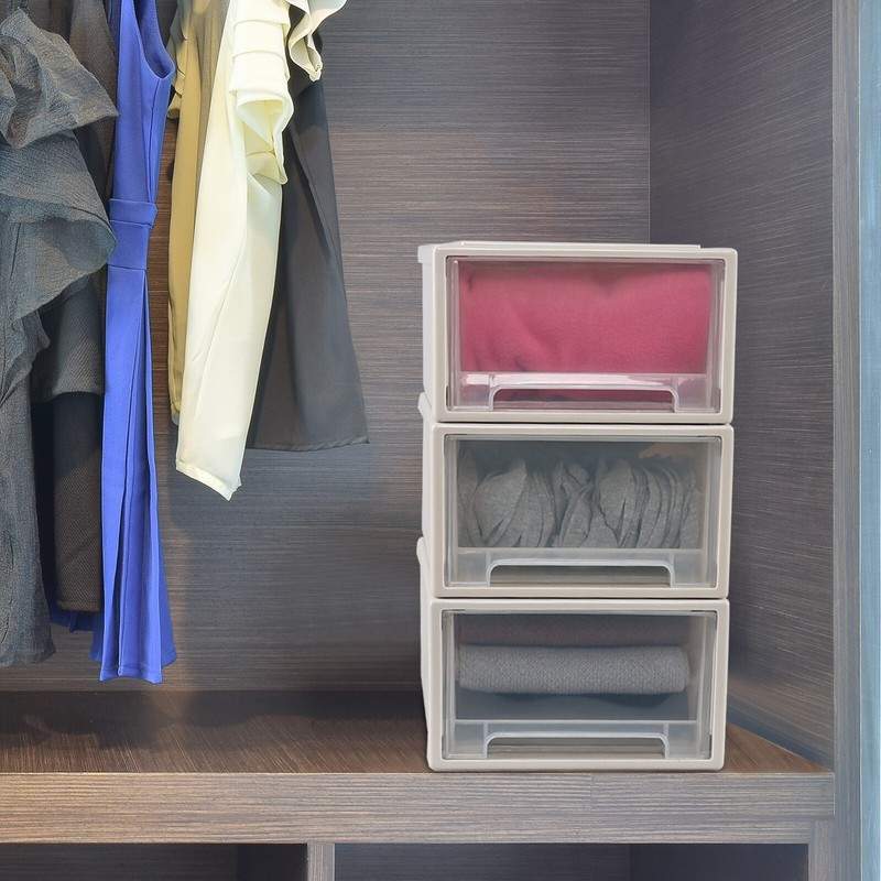 Cand 12 Quart Stackable Plastic Drawers, Plastic Compact Stacking Storage Unit gallery