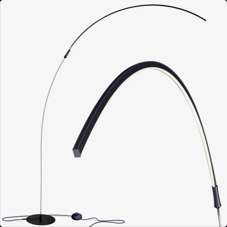 Brightech The Sparq Contemporary LED Arc Floor Lamp - Black gallery