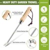 WORKPRO Weeder Puller Tool Wood Handle 2-Pronged Fork Weed Remover Tool Polished gallery