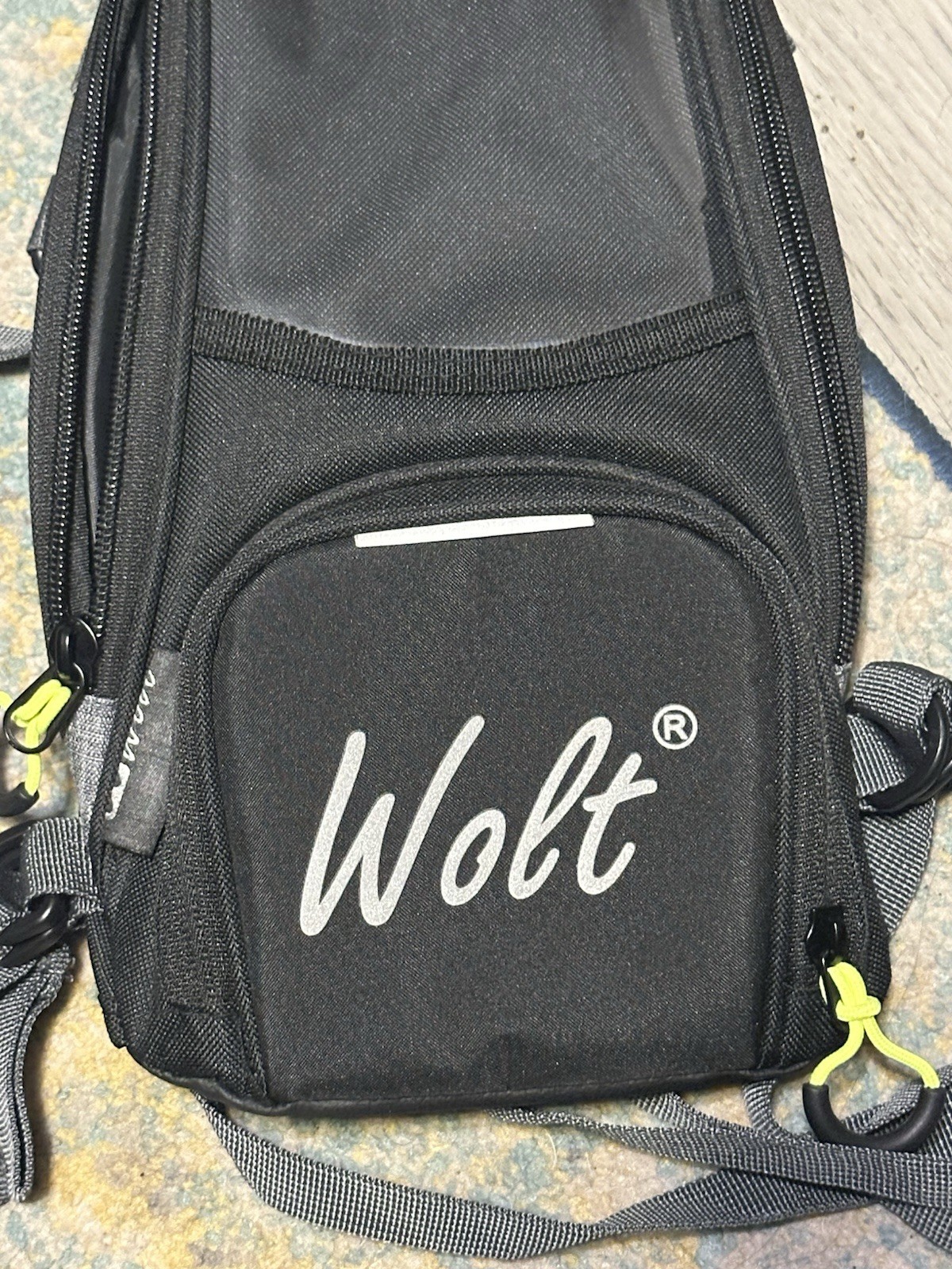 Wolt Mini Backpack Travel Cross Bag Black Light Weight 2