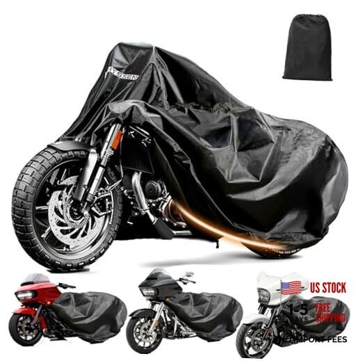 Heavy Duty Motorcycle Cover for - Enhanced Waterproof 3XL(108"x42"x52") gallery