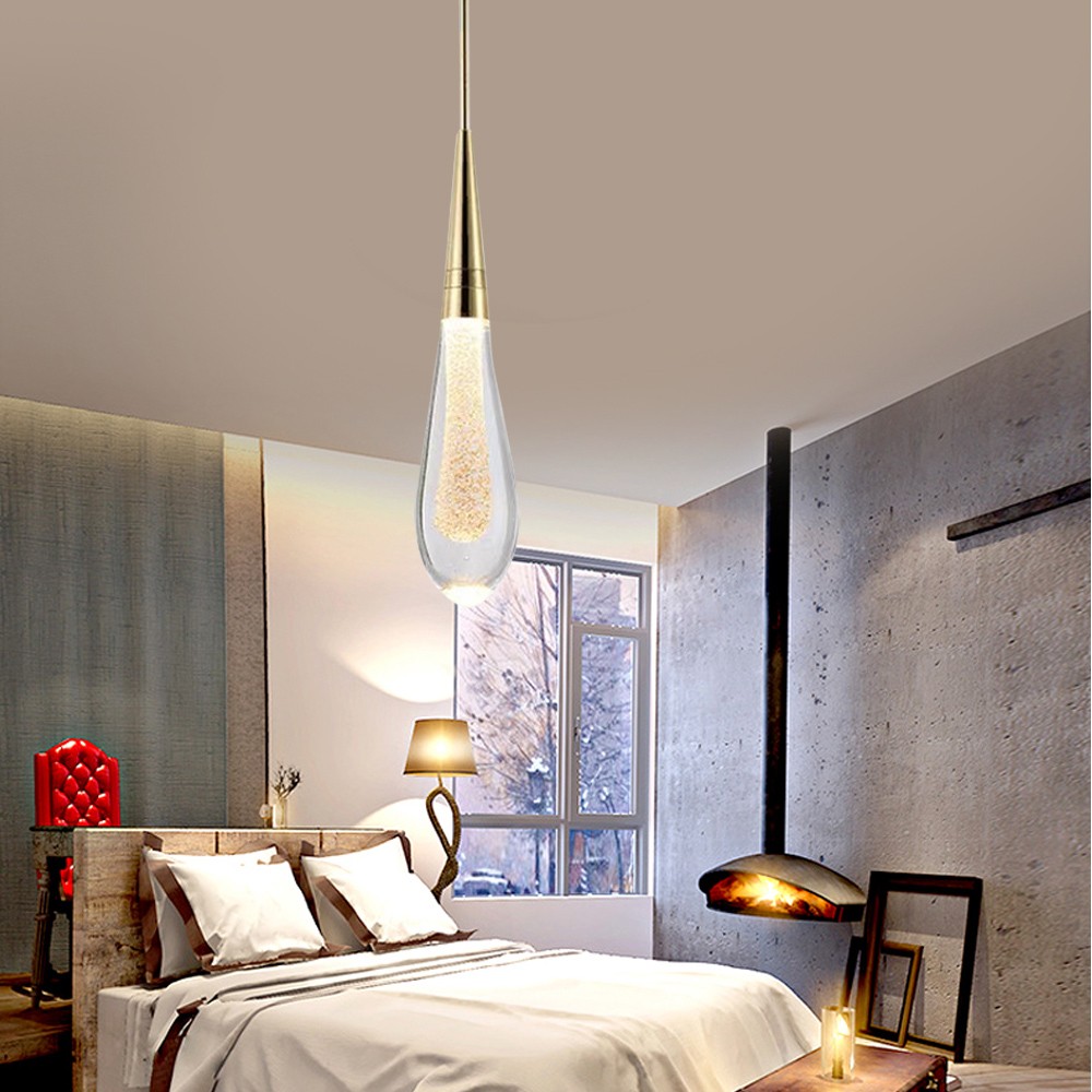 110-240V Pendant Light, 110-220LM Water-Drop Chandelier, LED Ceiling Mount Lamp gallery