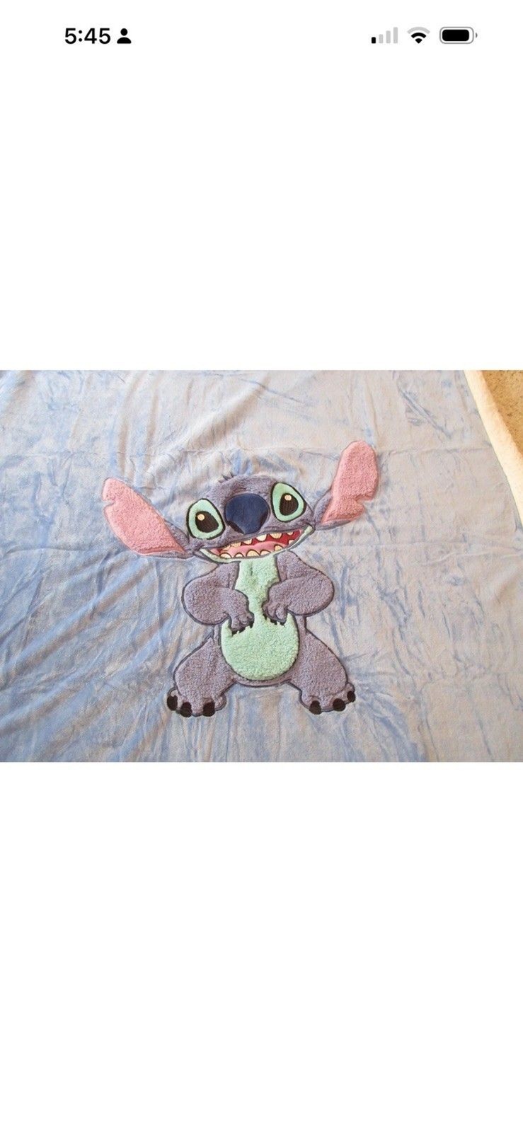 COSUSKET Stitch Blanket 3D Cartoon Embroidery Blue Soft Fleece Child & Adults gallery
