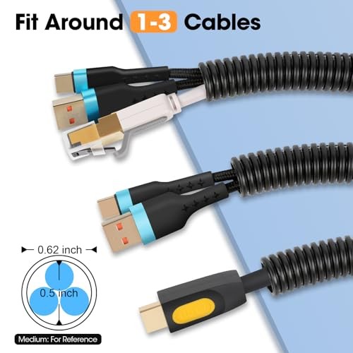 50 FT Wire Loom 1/2 Inch, Split Wire Loom Tubing Wire 1/2" x 50ft-Black gallery