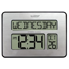 513-1419 La Crosse Technology 2″ Numbers Atomic Digital Wall Clock – Open Box