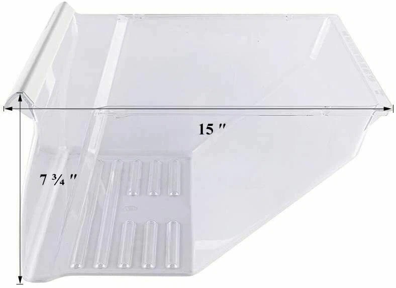 Lower Clear Crisper Pan Compatible with Whirlpool Refrigerator WP2188664 2188664 gallery