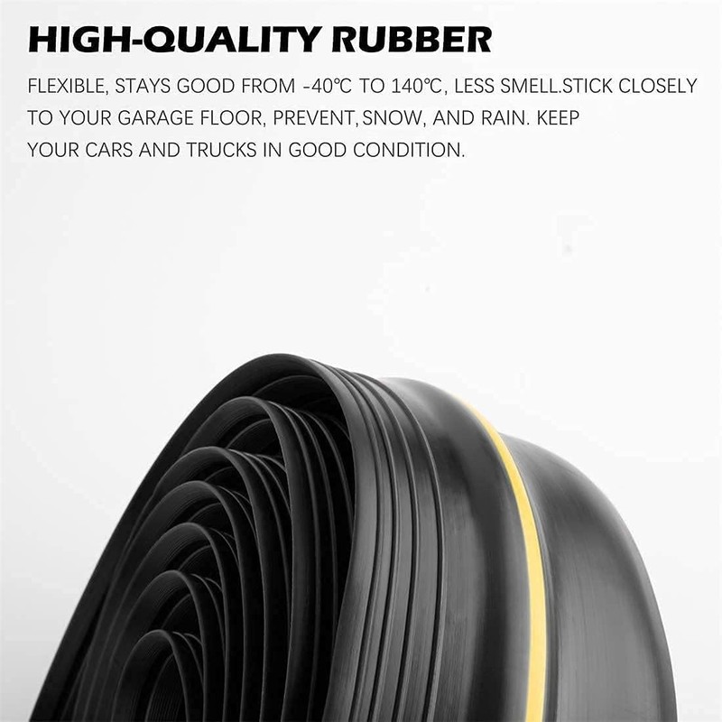 Universal Garage Door Threshold Seal Strip 16FT Kit Bottom Waterproof Rubber gallery