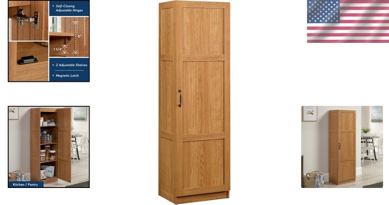 Chic Engineering Wood Storage Cabinet – 3 Adjustable Shelves, Easy Assembly gallery