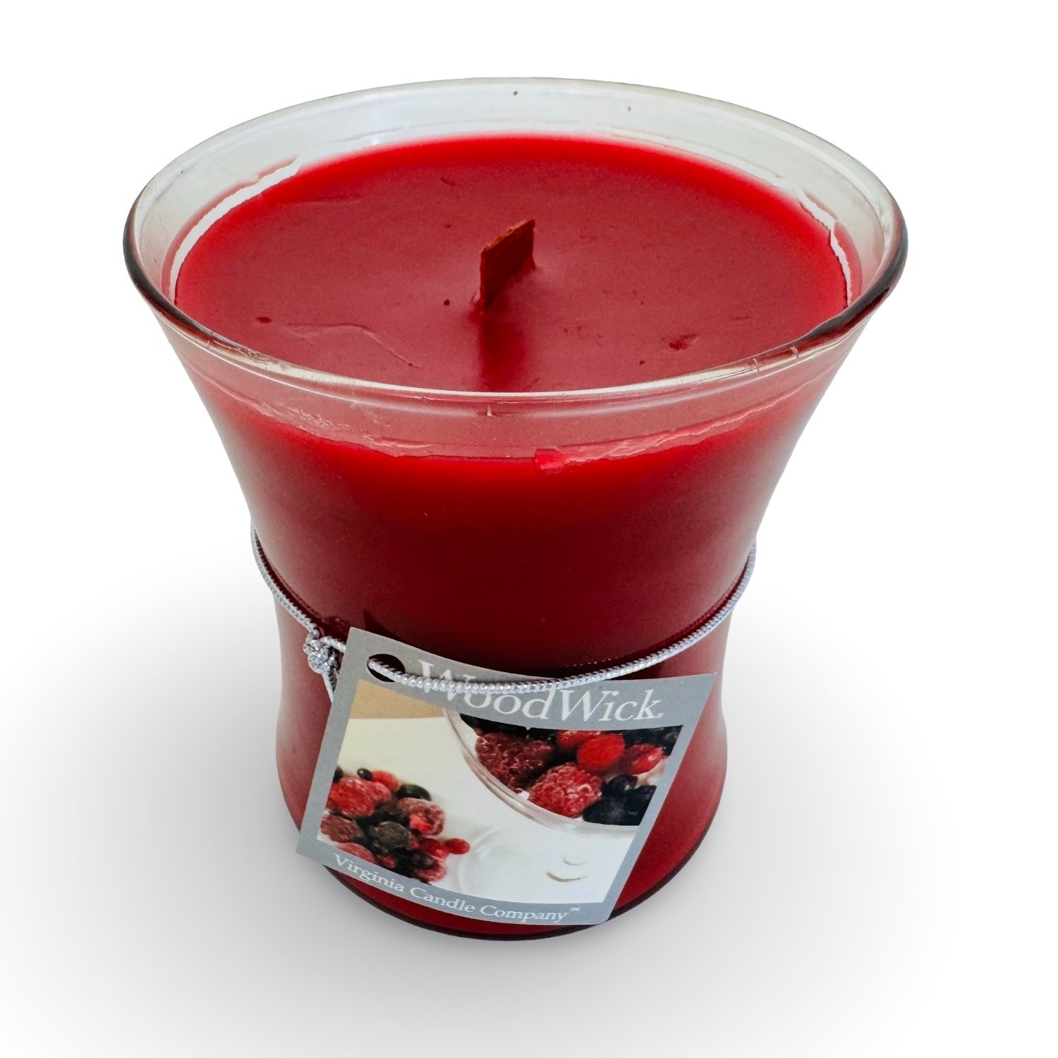 WOODWICK Cranberry Currant Candle 11.5oz Virginia Candle Co Wood Wick Crackling gallery