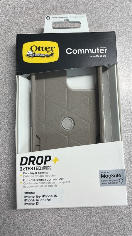 OtterBox Commuter Series Case Apple iPhone 13/14/15/16e/17e Gray / Baige gallery