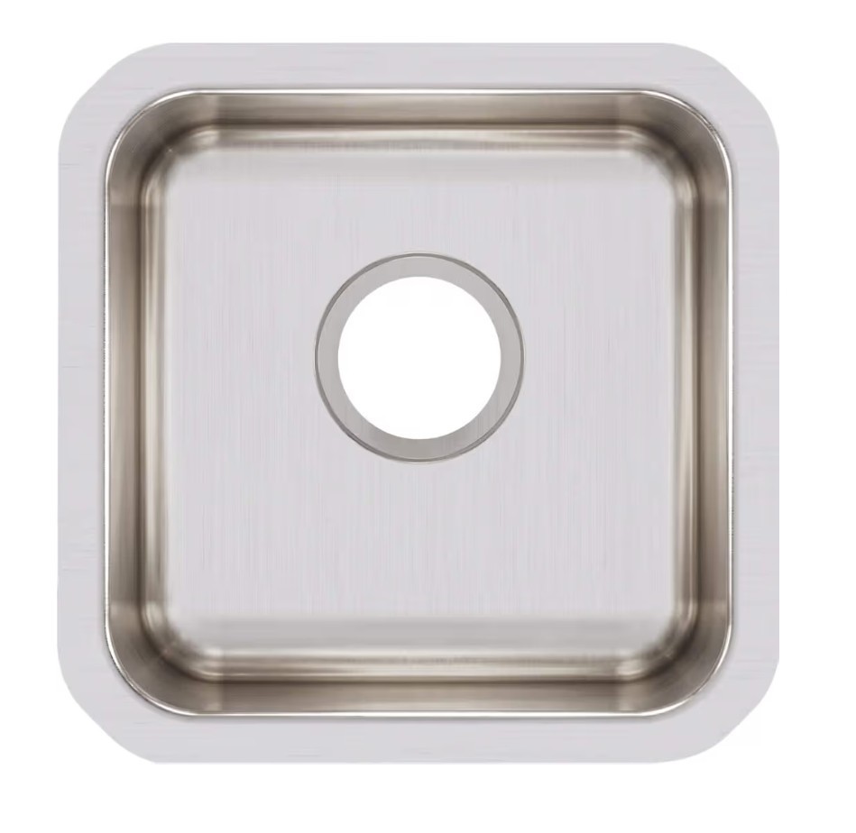 Elkay Lustertone 14-1/2" Undermount Single Basin Stainless Steel Kitchen Sink gallery