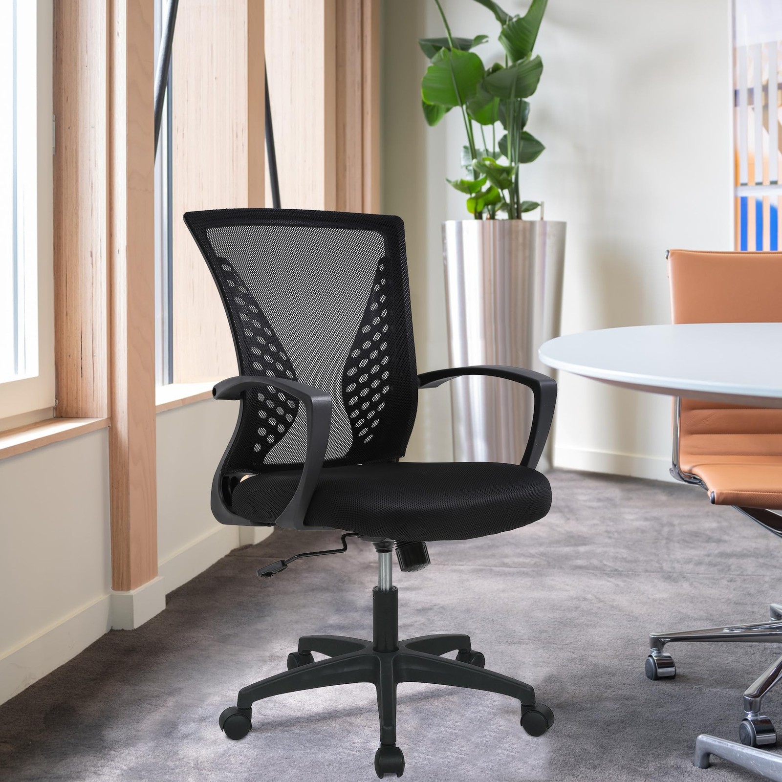 FDW Home Office Chair Mid Back PC Swivel Lumbar Support Adjustable Desk Task ... gallery